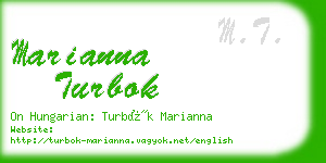 marianna turbok business card